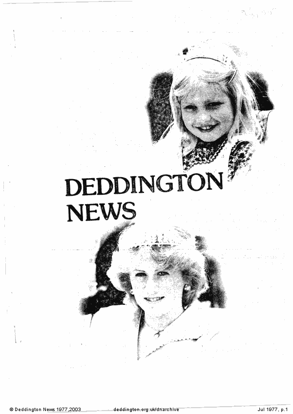 Deddington News July 1977, p.1