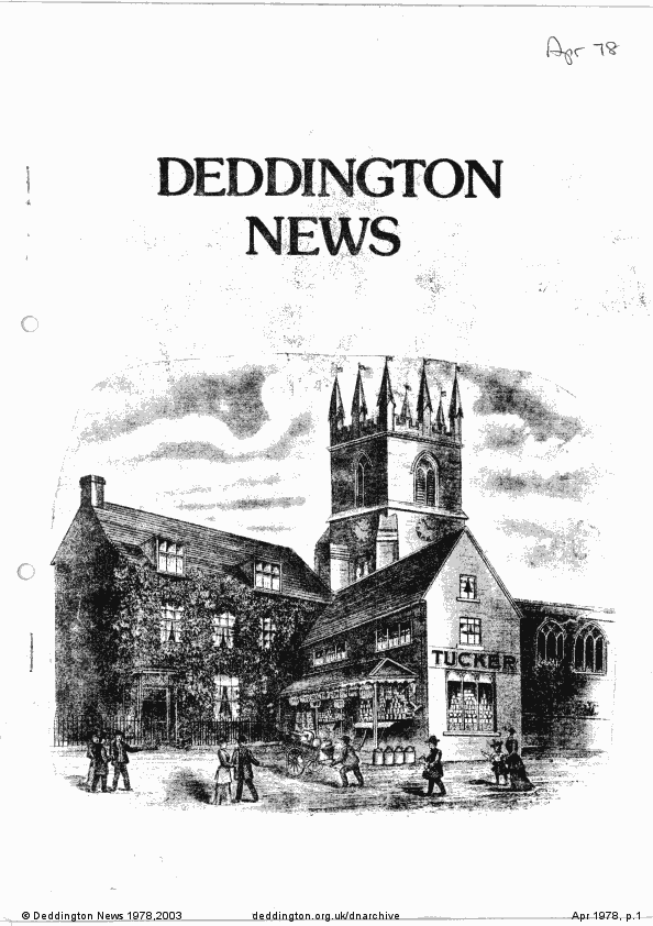Deddington News April 1978, p.1