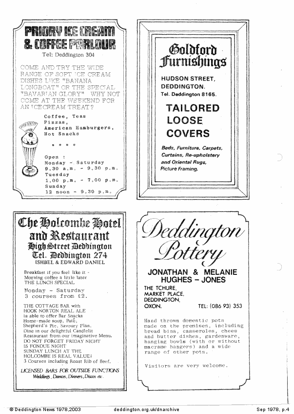 Deddington News September 1978, p.4