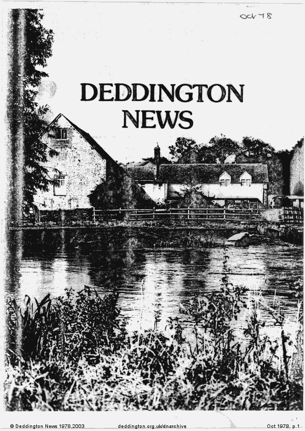 Deddington News October 1978, p.1