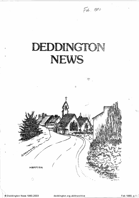 Deddington News February 1980, p.1