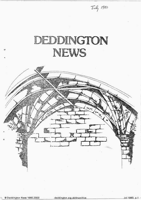 Deddington News July 1980, p.1