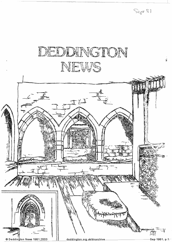 Deddington News September 1981, p.1