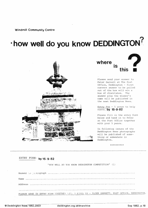 Deddington News September 1982, p.18