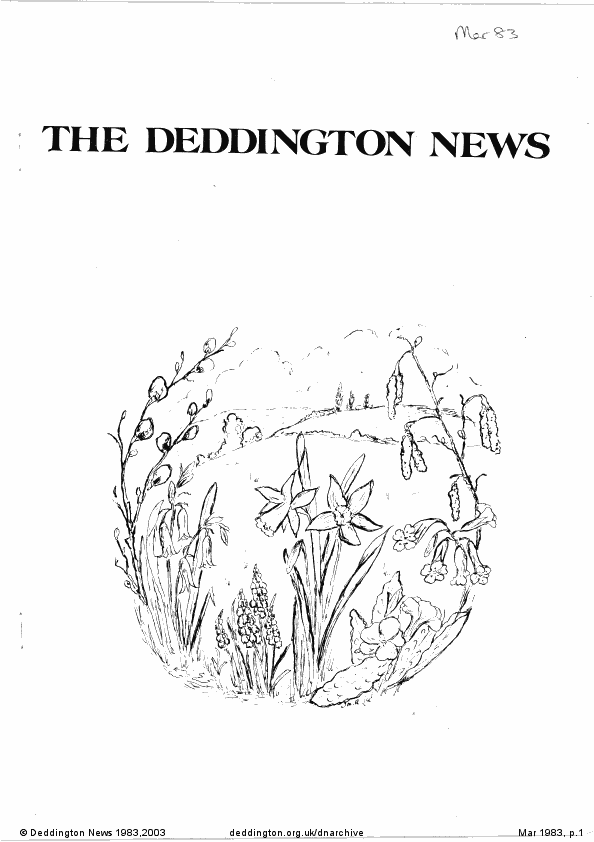 Deddington News March 1983, p.1