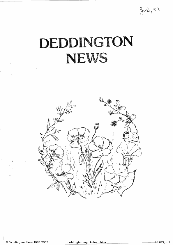 Deddington News July 1983, p.1