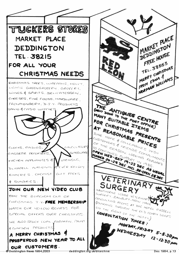 Deddington News December 1984, p.13