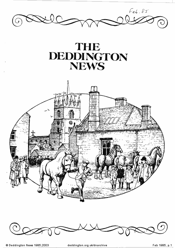 Deddington News February 1985, p.1