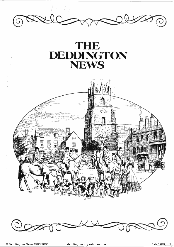 Deddington News February 1986, p.1