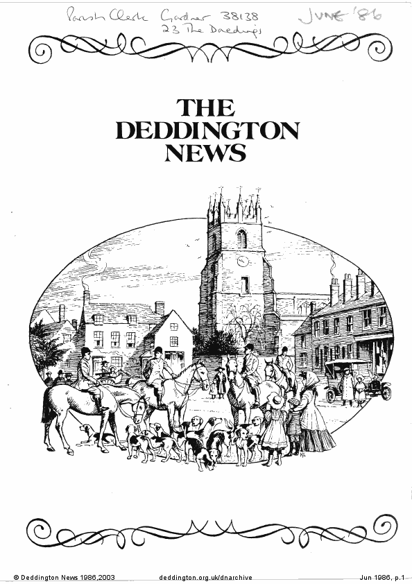 Deddington News June 1986, p.1
