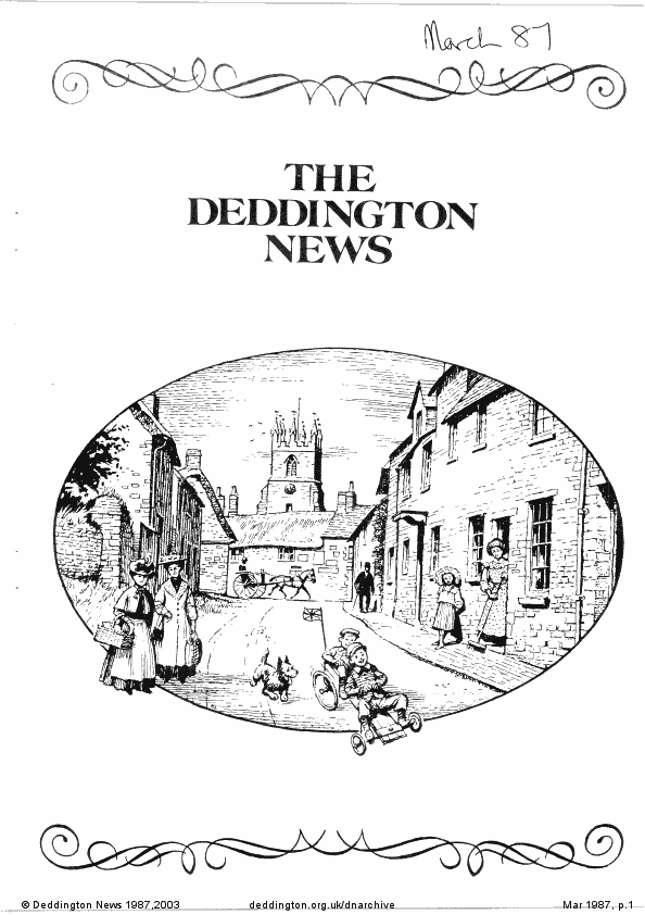 Deddington News March 1987, p.1
