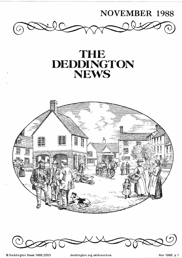 Deddington News November 1988, p.1