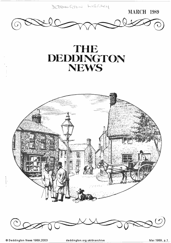 Deddington News March 1989, p.1