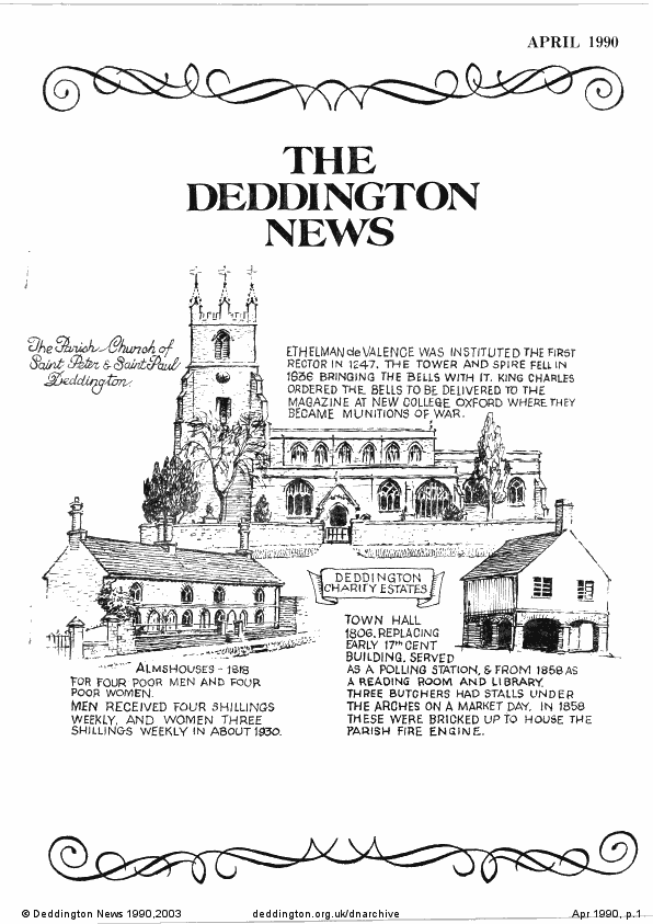 Deddington News April 1990, p.1