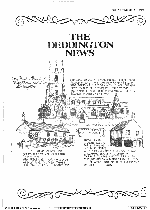 Deddington News September 1990, p.1