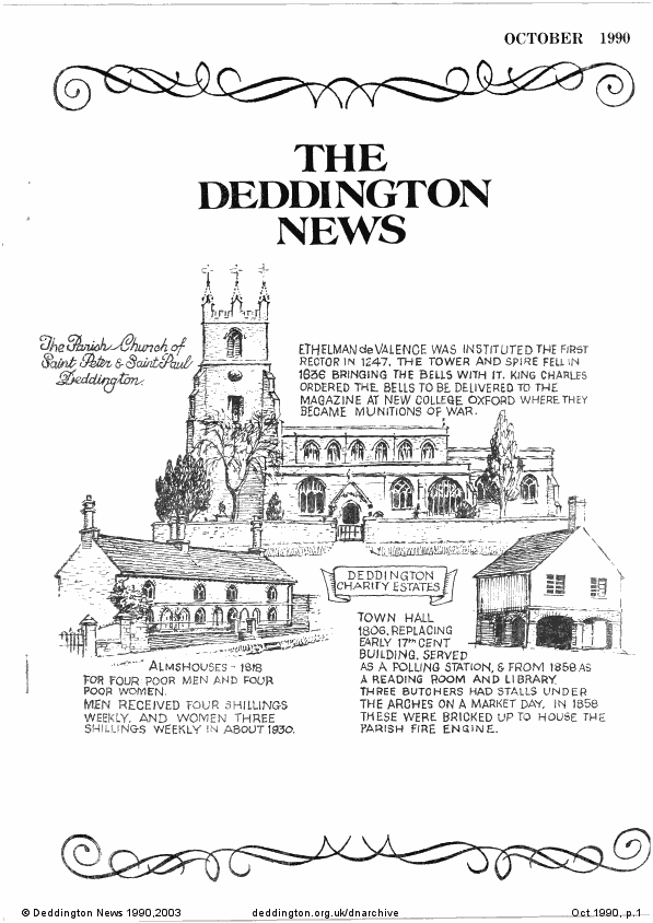 Deddington News October 1990, p.1