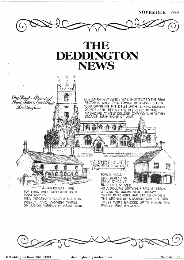 Deddington News November 1990, p.1