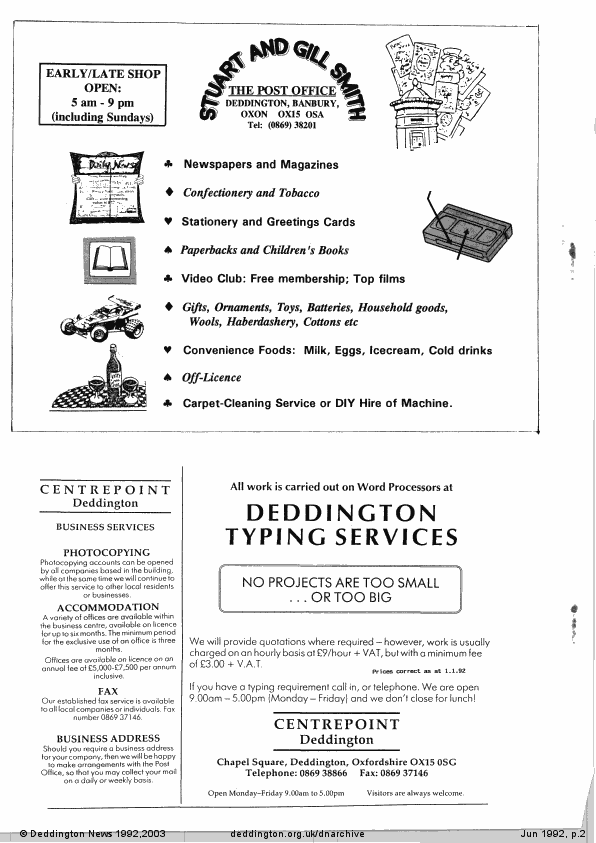 Deddington News June 1992, p.2
