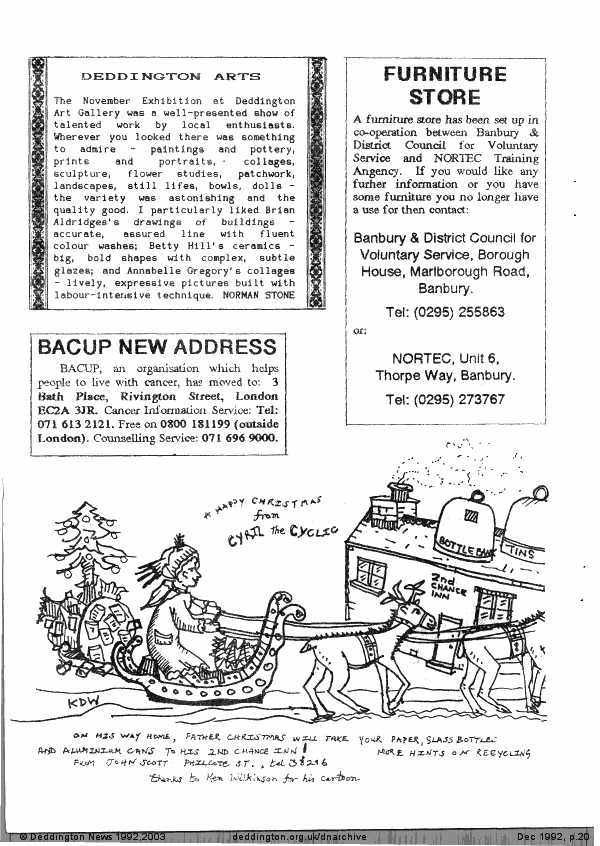 Deddington News December 1992, p.20