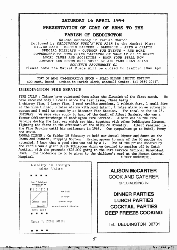 Deddington News March 1994, p.11