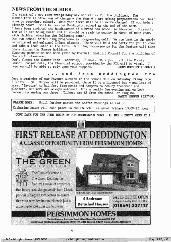 Deddington News May 1995, p.6