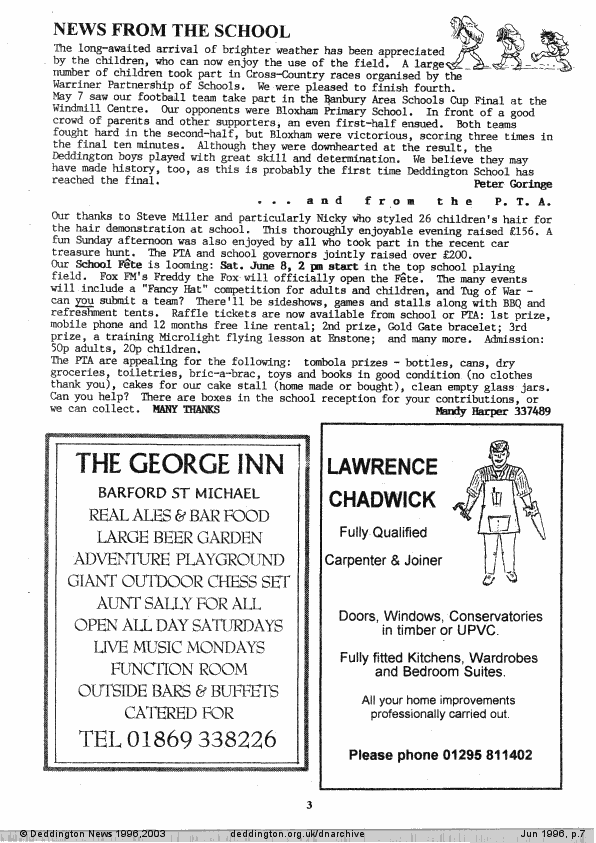 Deddington News June 1996, p.7