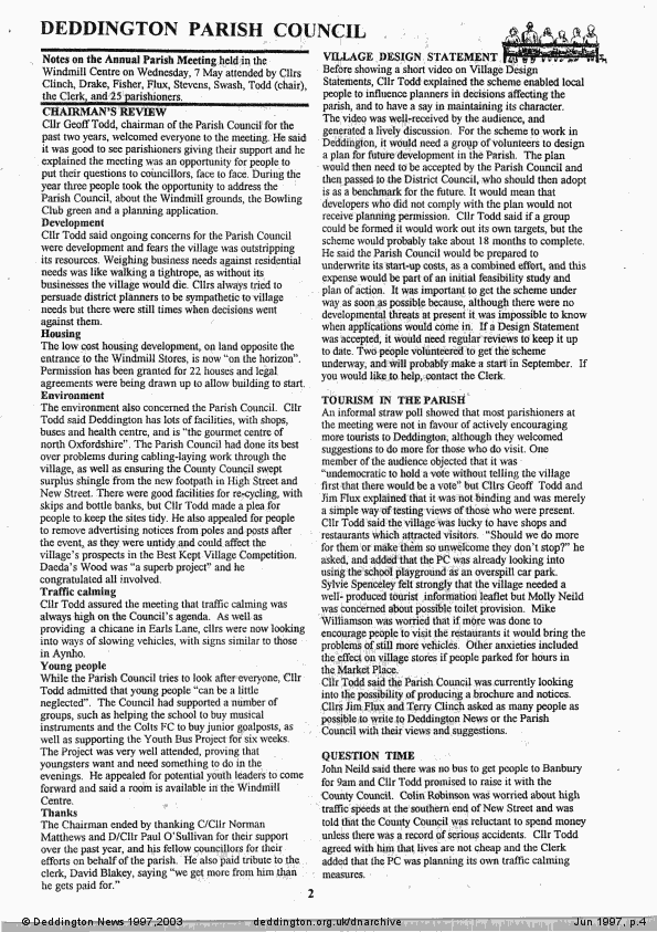 Deddington News June 1997, p.4
