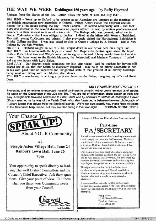 Deddington News June 1997, p.24