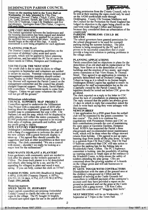 Deddington News September 1997, p.4