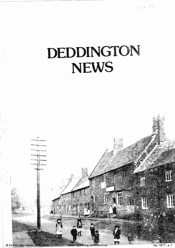 Deddington News April 1977, p.1
