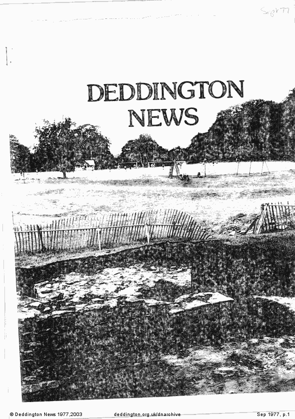 Deddington News September 1977, p.1