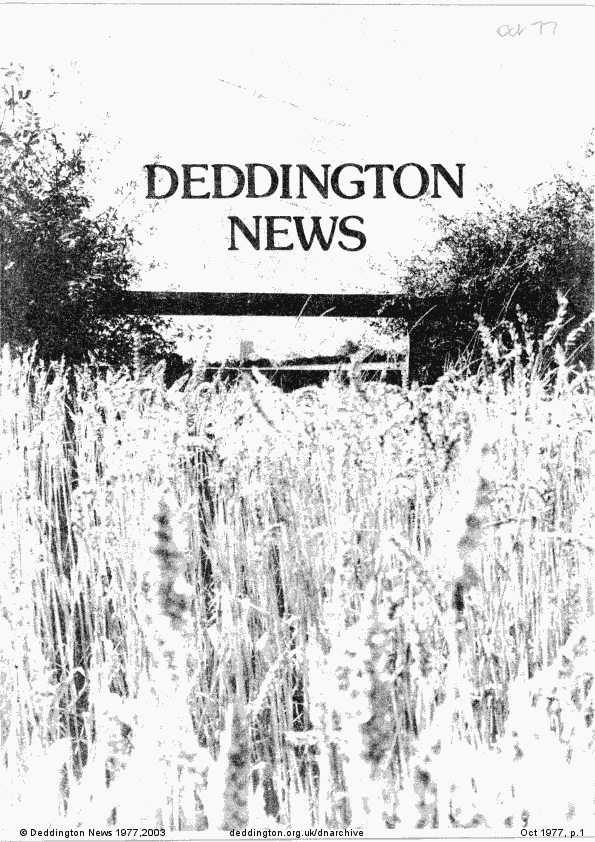 Deddington News October 1977, p.1
