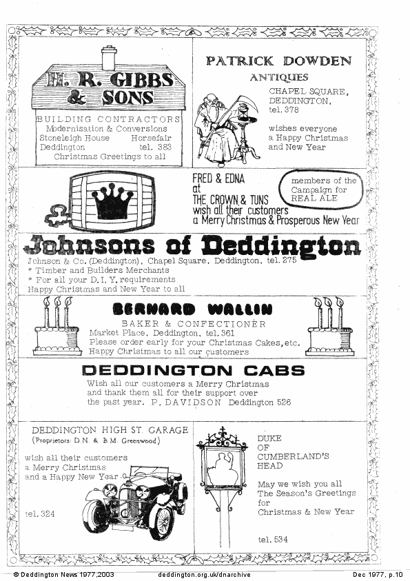 Deddington News December 1977, p.10