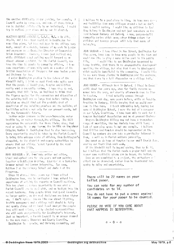 Deddington News May 1979, p.6