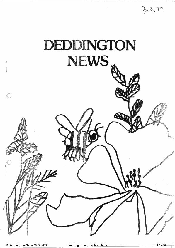 Deddington News July 1979, p.1