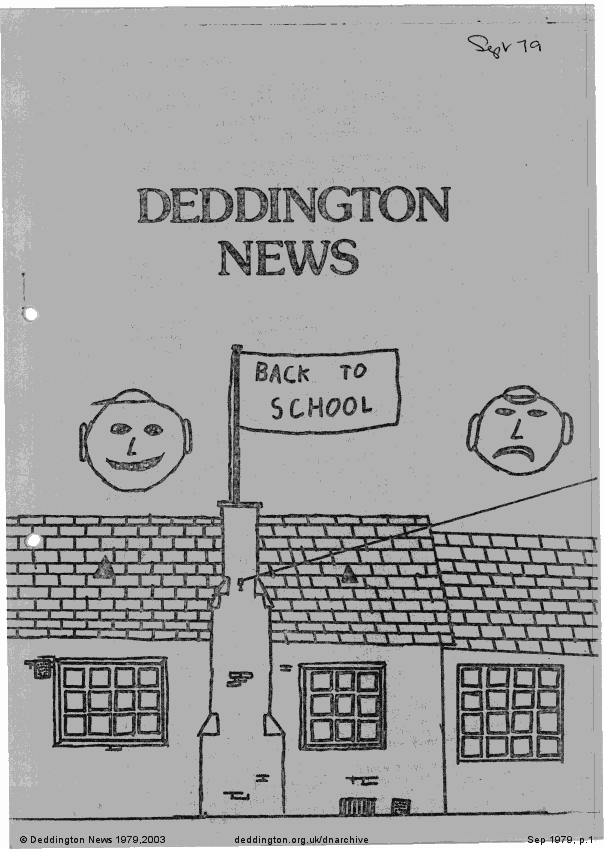 Deddington News September 1979, p.1
