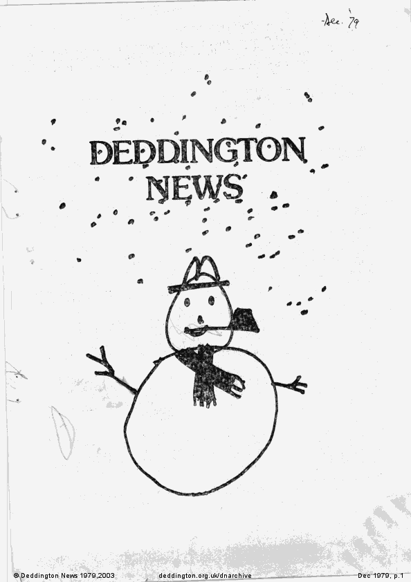 Deddington News December 1979, p.1