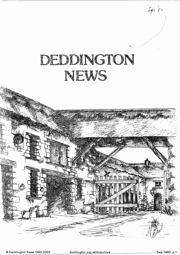 Deddington News September 1980, p.1