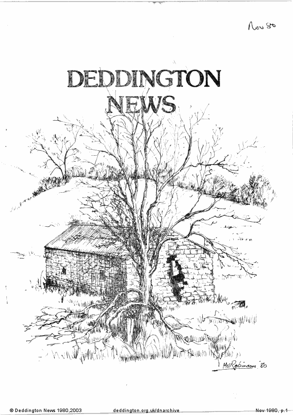 Deddington News November 1980, p.1