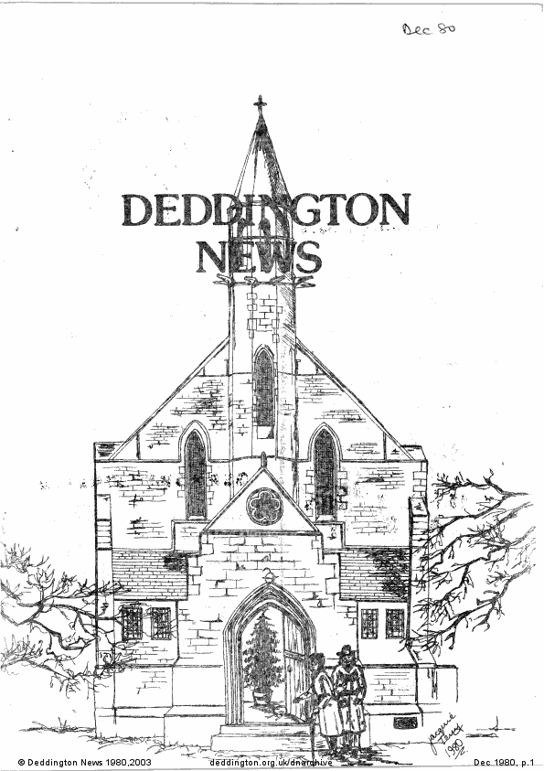 Deddington News December 1980, p.1