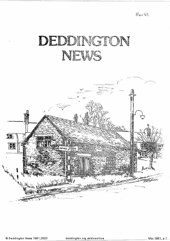 Deddington News March 1981, p.1