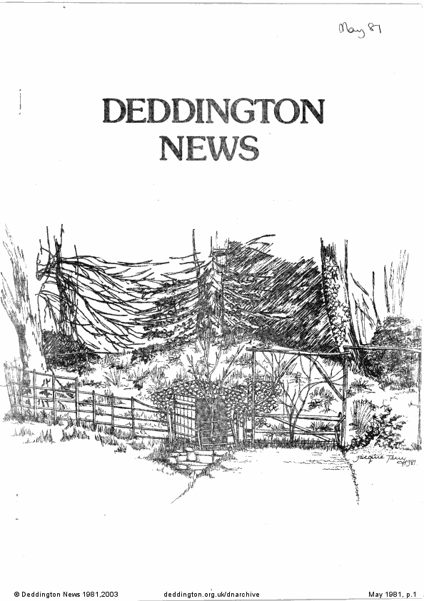 Deddington News May 1981, p.1