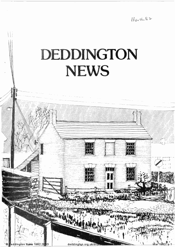 Deddington News March 1982, p.1