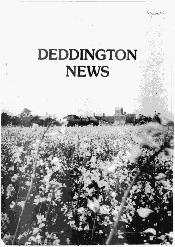 Deddington News June 1982, p.1