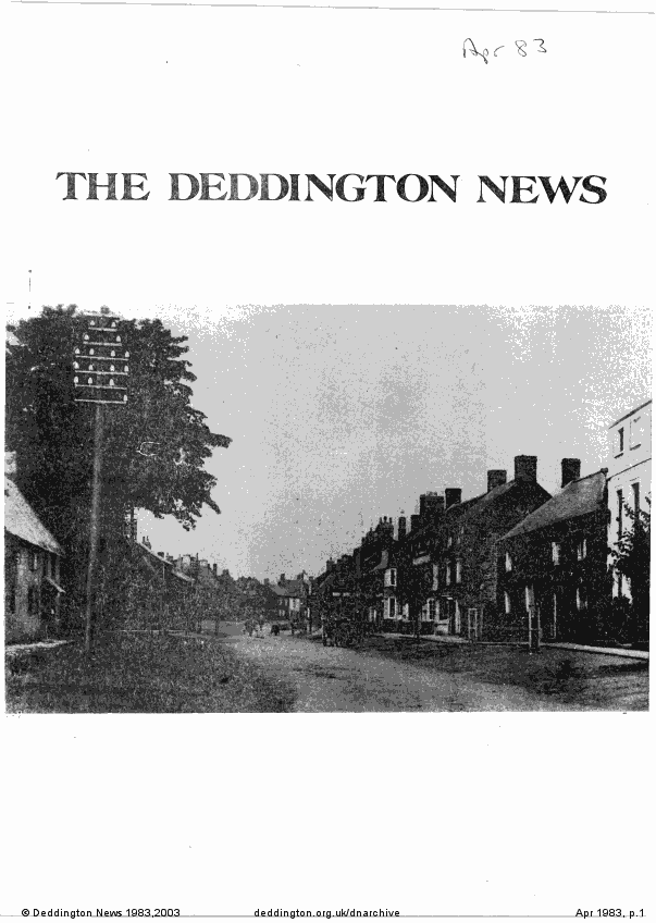 Deddington News April 1983, p.1