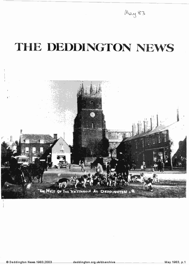 Deddington News May 1983, p.1