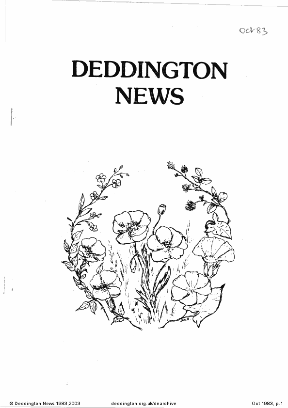 Deddington News October 1983, p.1