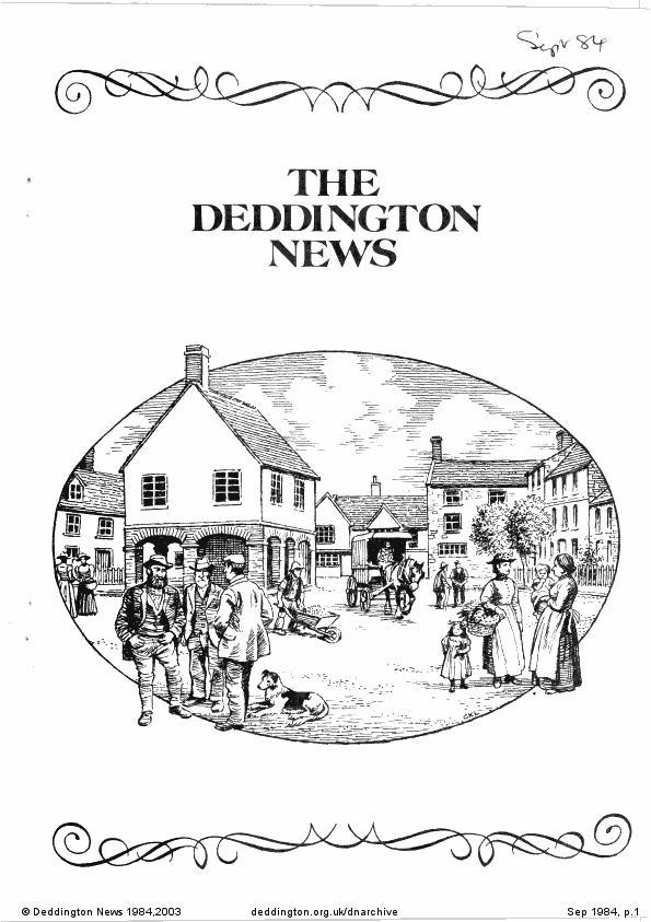 Deddington News September 1984, p.1