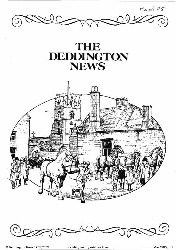 Deddington News March 1985, p.1