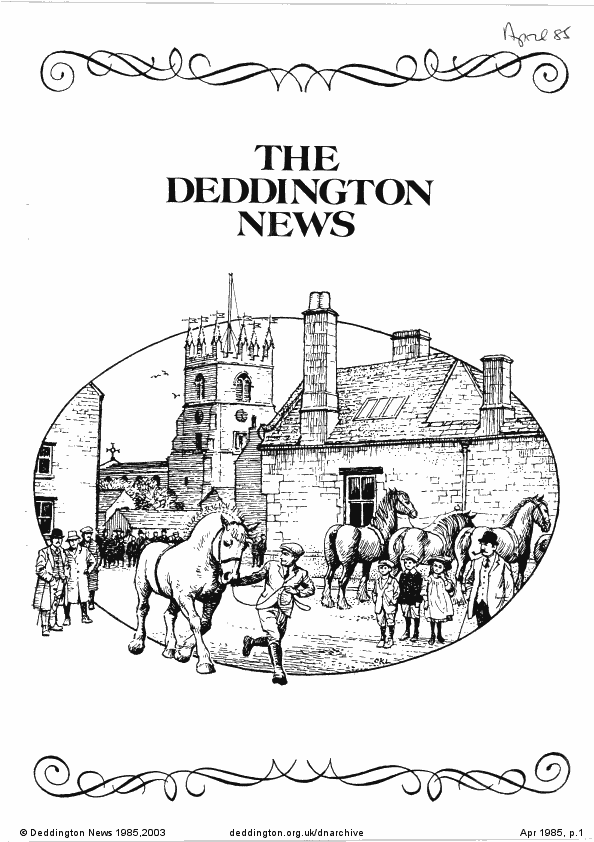 Deddington News April 1985, p.1